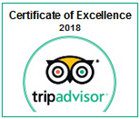 Tripadvisor certificate of excellence 2018