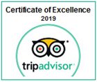 Tripadvisor Certificate of excellence 2019